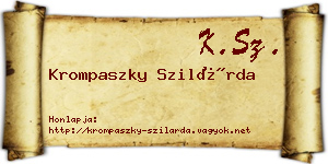 Krompaszky Szilárda névjegykártya